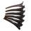 Carbon hair clips 6 / pack