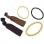 Hair ties brown & gold 5/pack