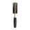 Circular brush with natural boar bristles, sponge-covered handle - Large