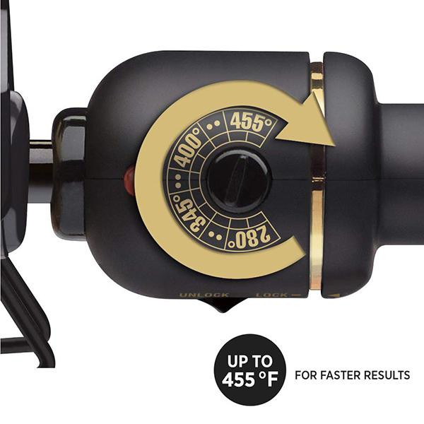 Hot tools black gold curling clearance iron