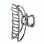 Open Shape Claw Clip - Hematite