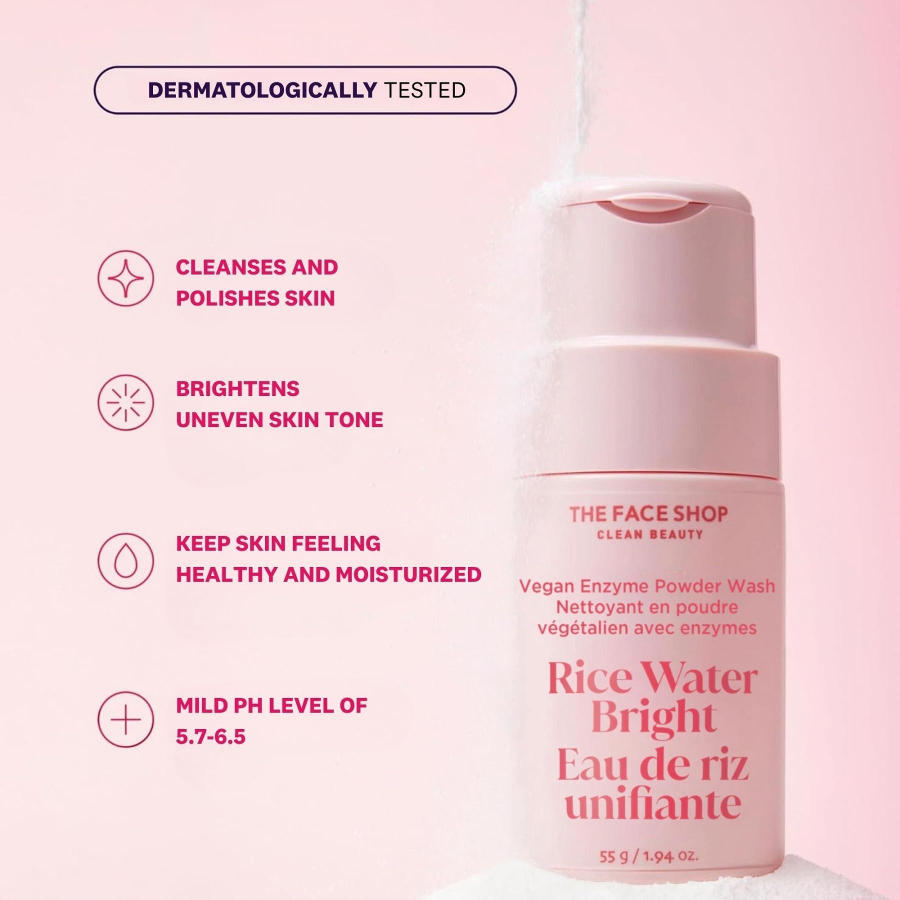 The Face Shop - Vegan Enzyme Powder Wash 1.94oz | Brands | Mat&Max