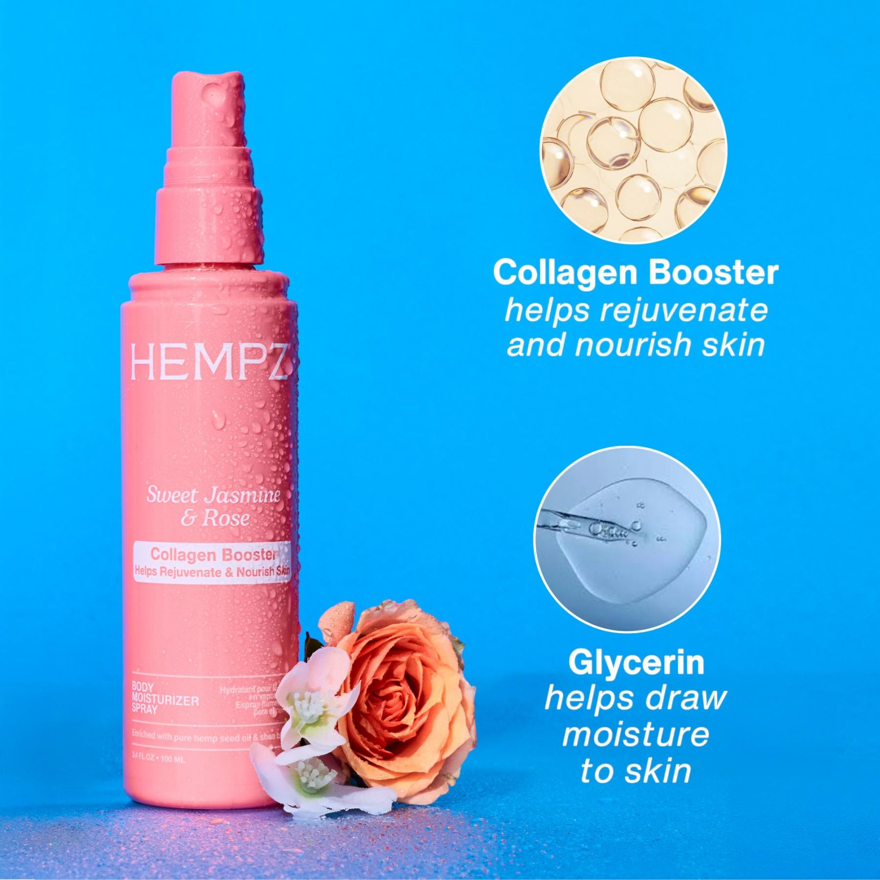Hempz - Jasmine & Rose - Body Spray 3.4oz | Brands | Mat&Max